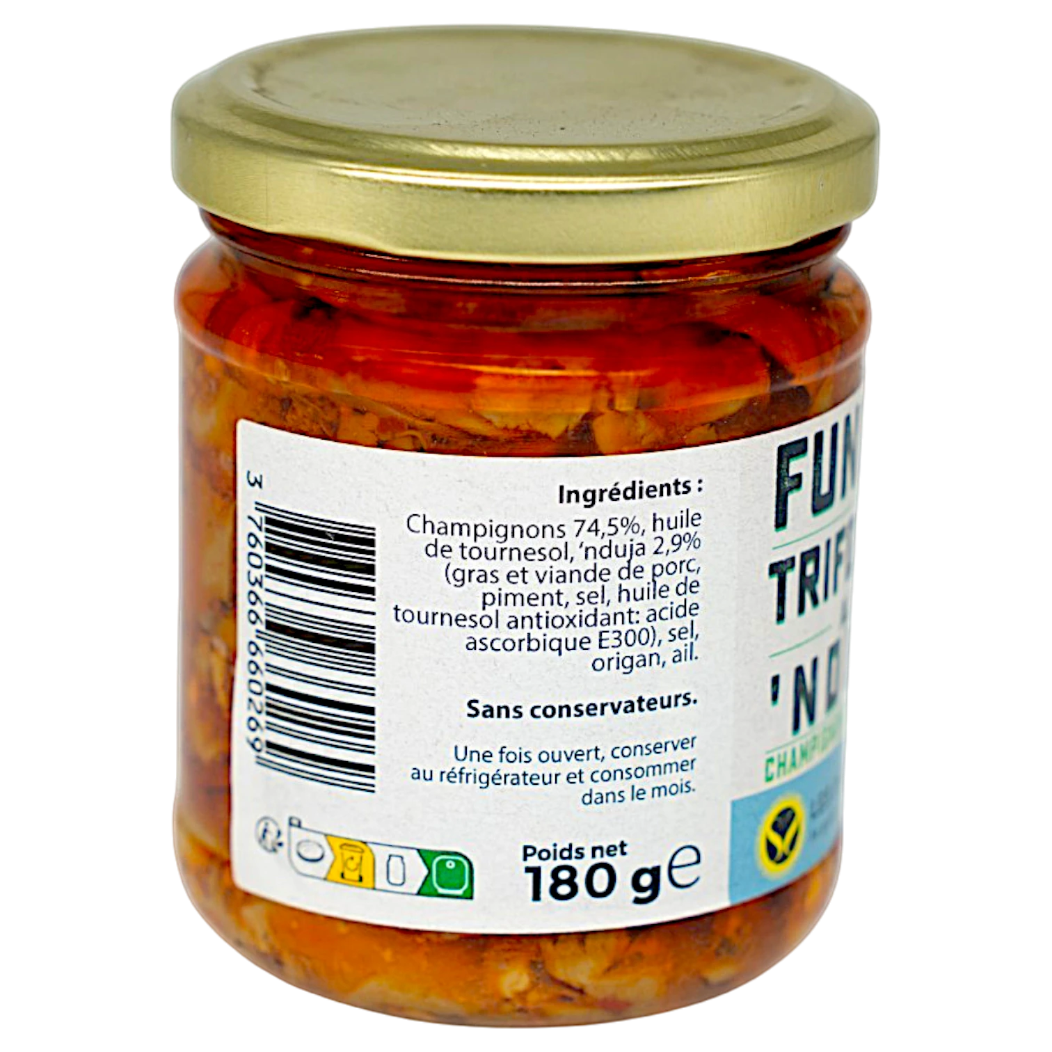Champignons à la ’nduja