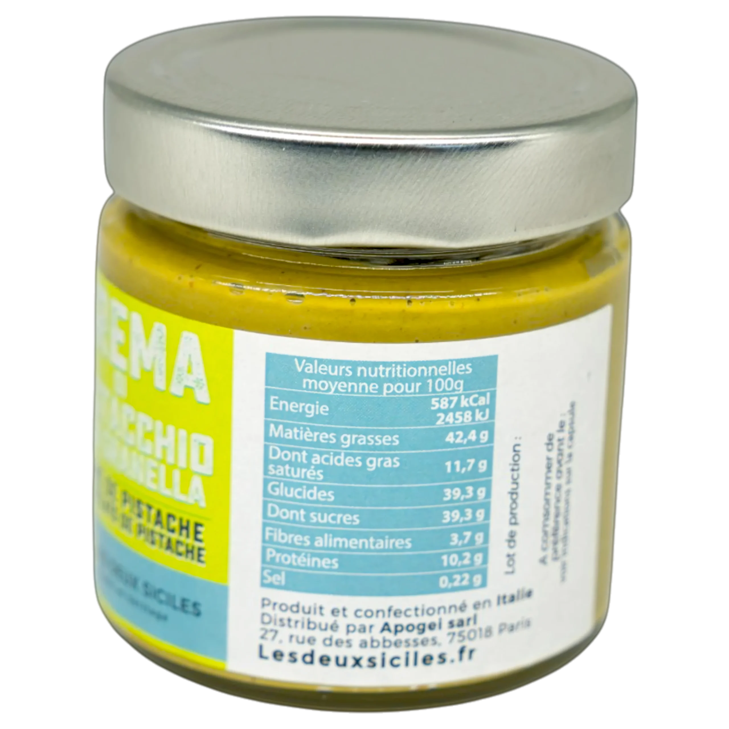 Crème de pistache aux éclats – spécialité artisanale sicilienne