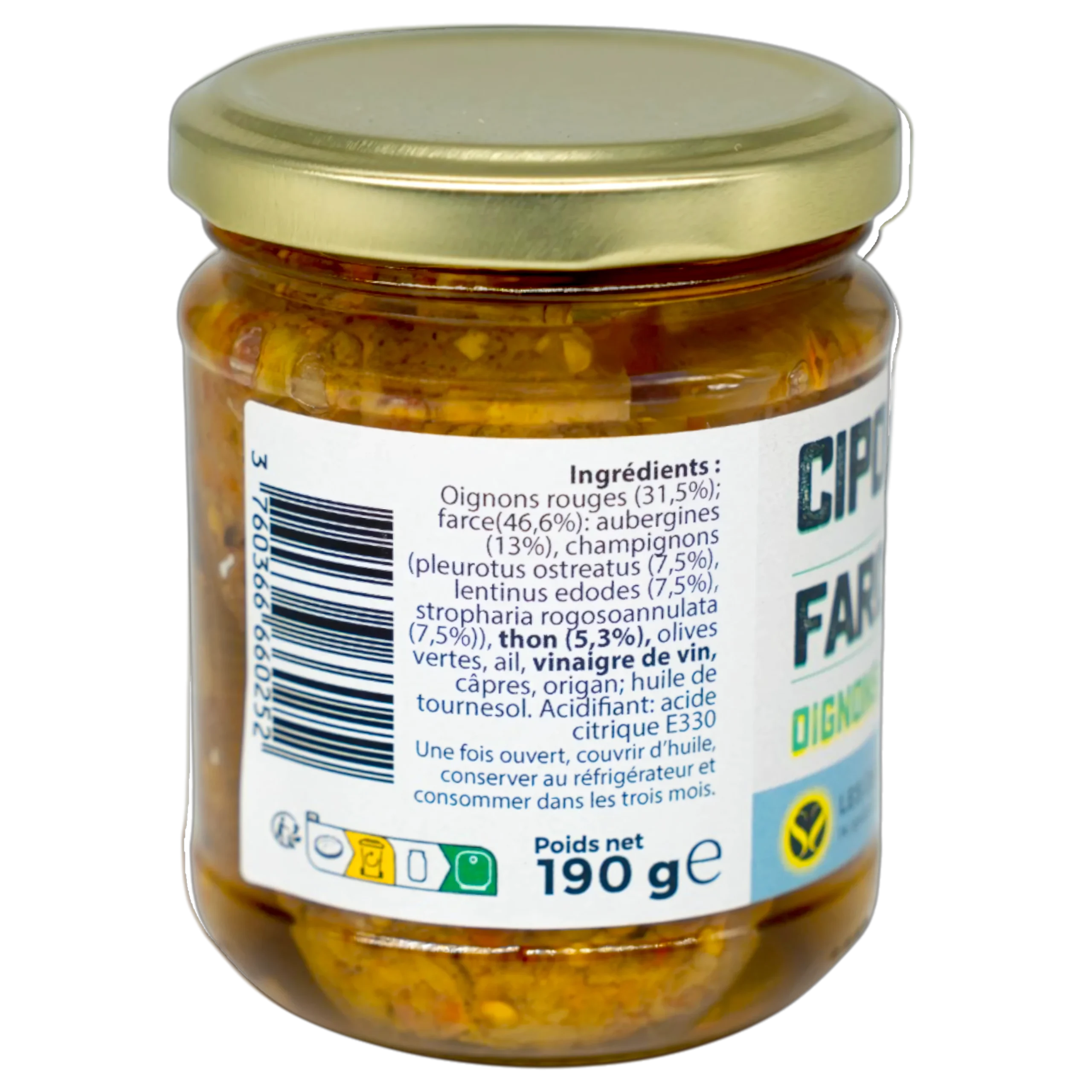 Oignons farcis aux olives noires – antipasti artisanal sicilien