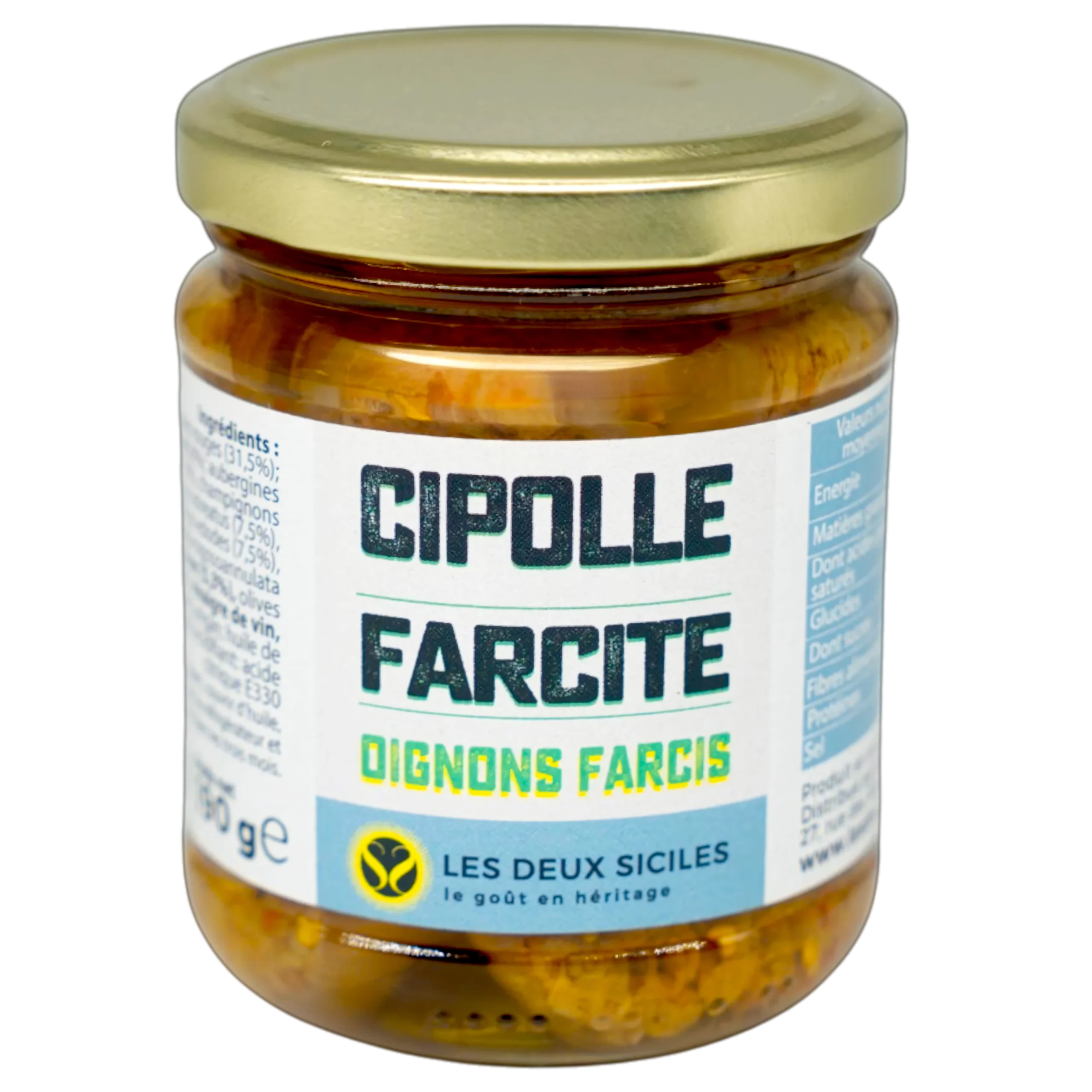 Oignons farcis aux olives noires – antipasti artisanal sicilien