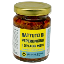 Piments et légumes hachés – spécialité artisanale sicilienne